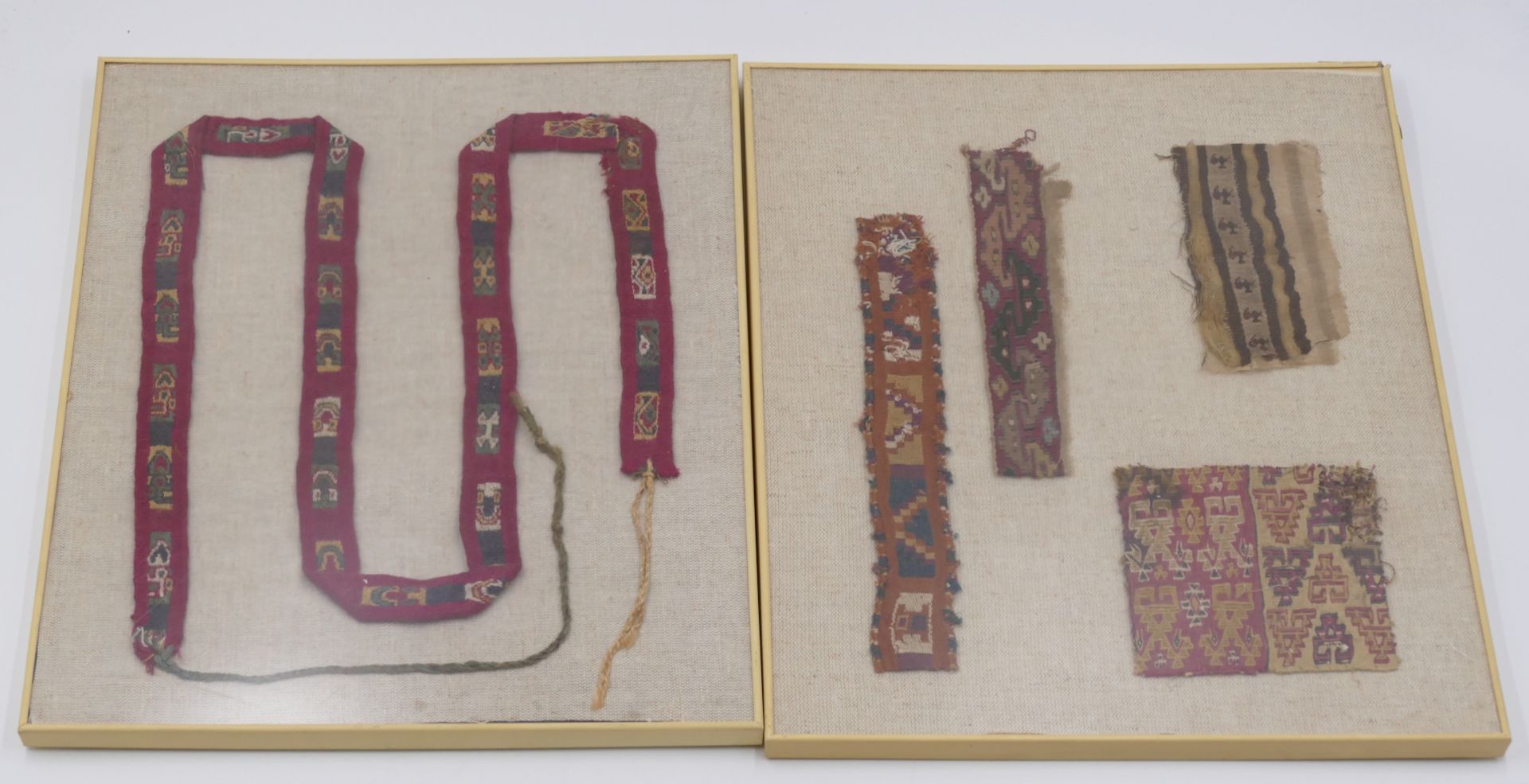 1 Konvolut Textilfragmente/Stoffe lt. El. wohl Peru (Paracas Nazca) wohl 14./15. Jh. u. nztl., - Image 3 of 4