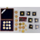 5 Goldmünzen Krügerrand, je 1 Unze, Jahrgänge ´72, ´76 und ´77, 1 Konv. Goldmünzen/Medaillen, Kanada