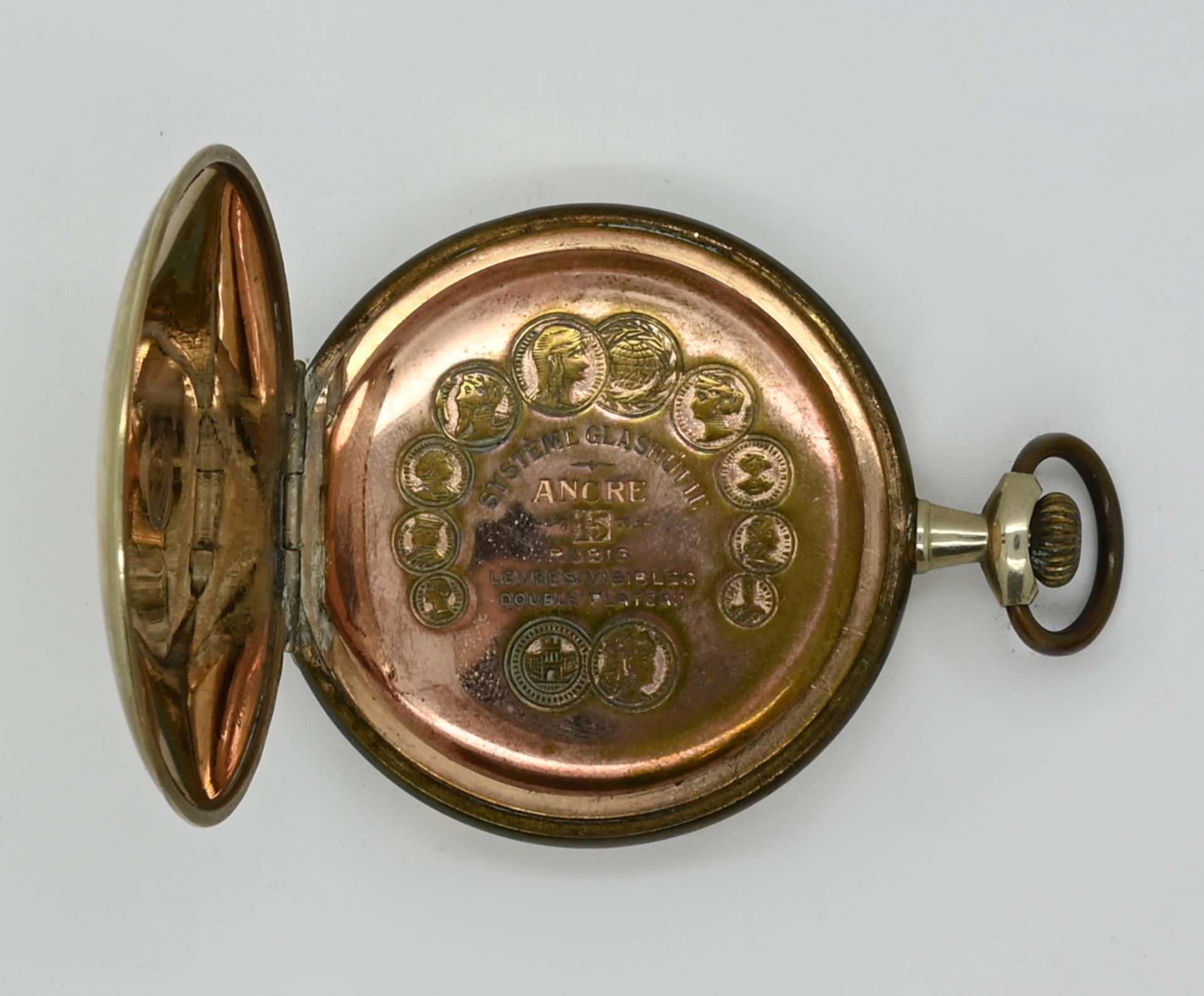 1 Taschenuhr OMEGA, z.T. Silber (1 Rückdeckel fehlt), Glas lose sowie 1 Herrentaschenuhr Metall, SYS - Bild 2 aus 2