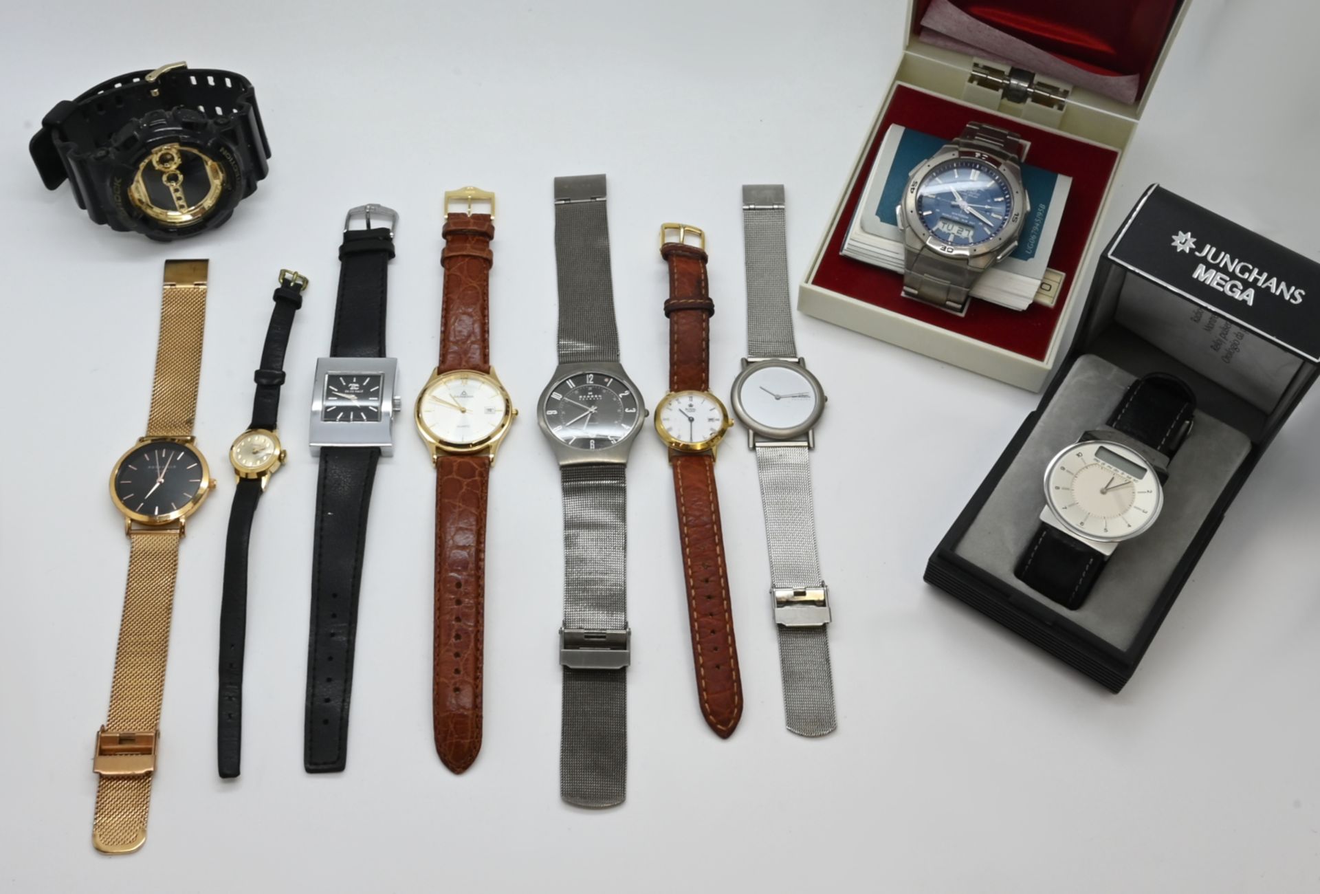 1 Konv. Armbanduhren u.a.: Metall/Edelstahl, z.B. SEIKO, JUNGHANS, DUGENA, TISSOT, CASIO, CITIZEN, u - Image 2 of 2