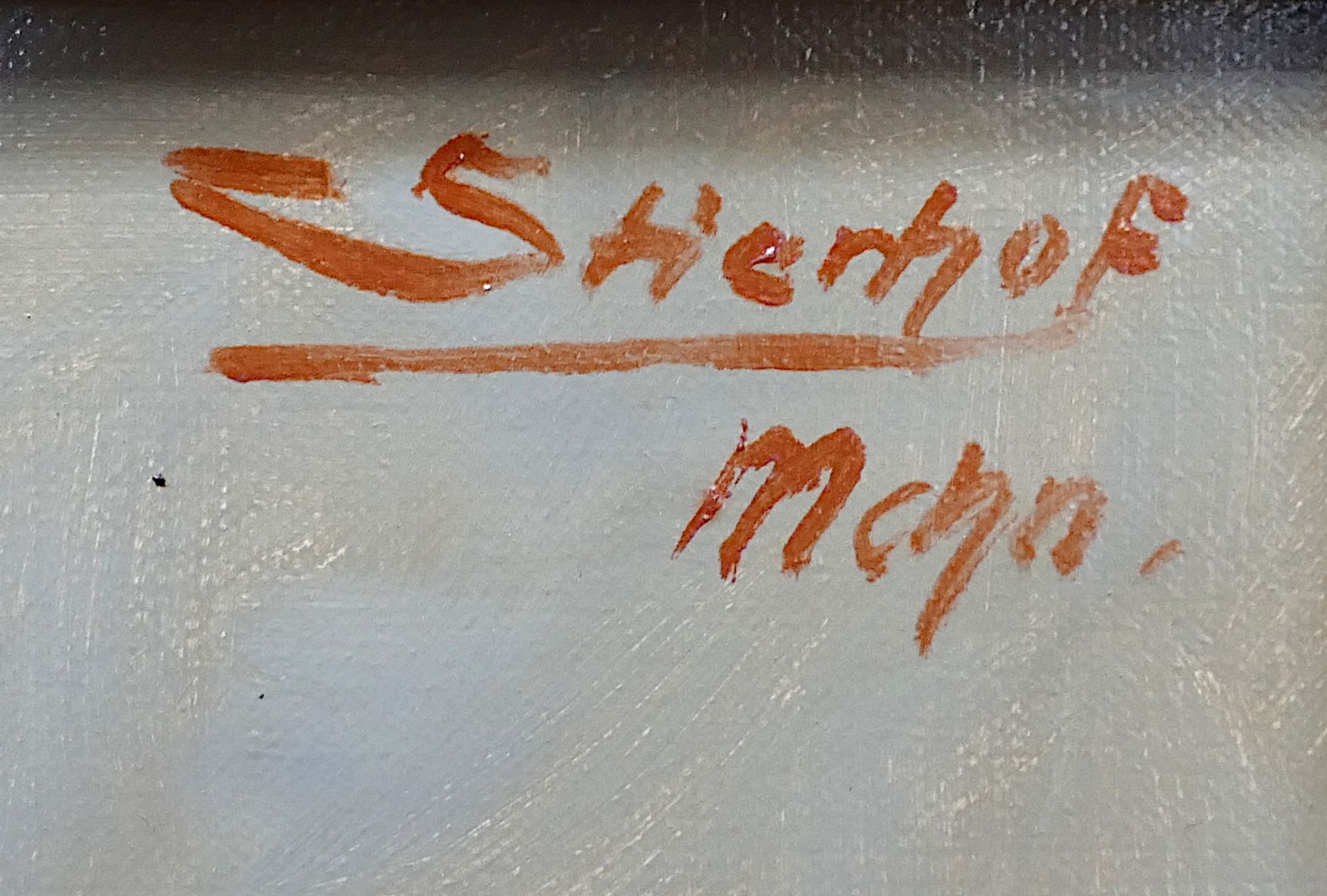 5 Ölbilder sign. P. Giani, Stierhof München, A. Wagner, Schmitz (?), je Rahmen, Asp. - Bild 8 aus 9
