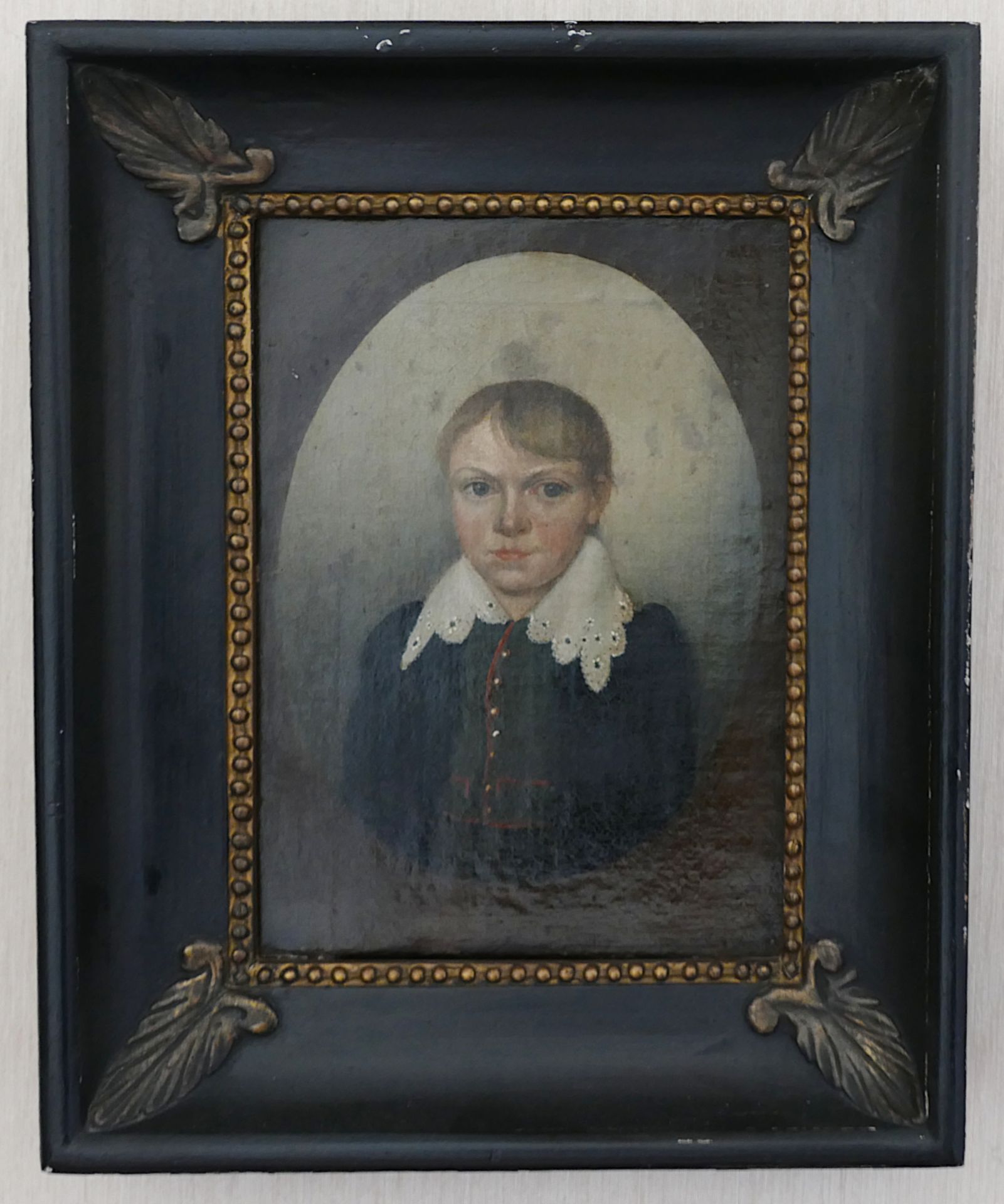 5 Ölgemälde / Miniaturen wohl 18./19. Jh., „Portraits“ u.a. versch. Größen bis ca. 27 x 30 cm, je As - Image 4 of 5