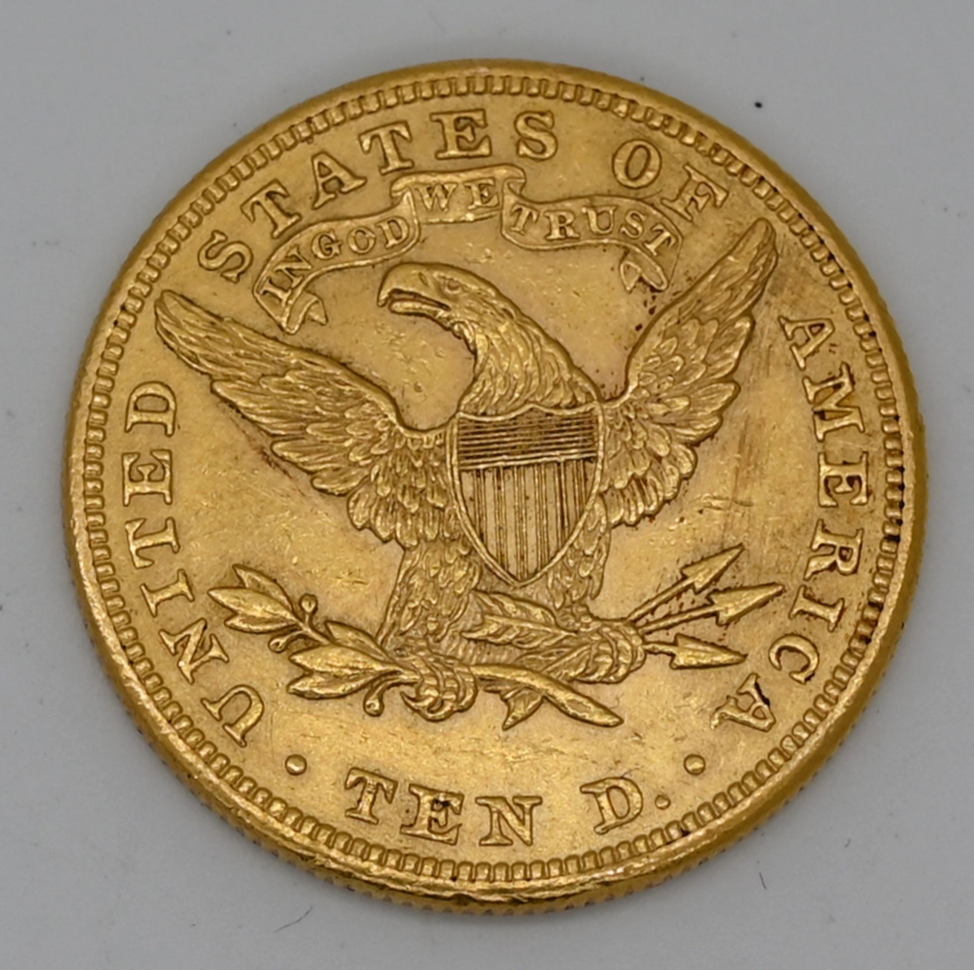 1 Münze GG, USA "10 Dollars" datiert 1901 (wohl aus der Zeit), Asp./Gsp. - Bild 2 aus 2