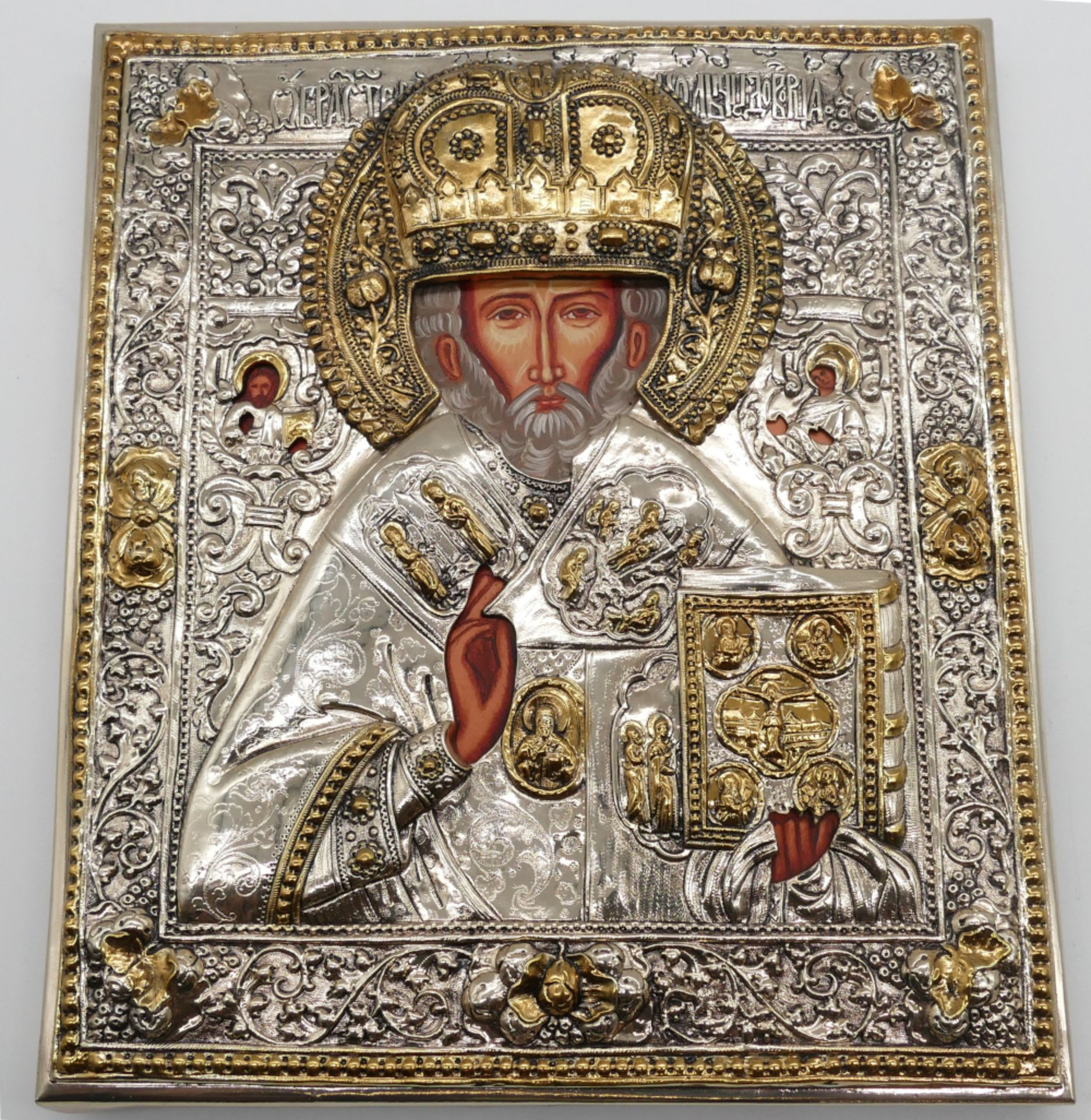 6 Ikonen nztl. z.T. VIVAT! Edition z.B. "Muttergottes von Vladimir" ca. 31x24,5cm, "Heiliger Nikolau - Bild 3 aus 3