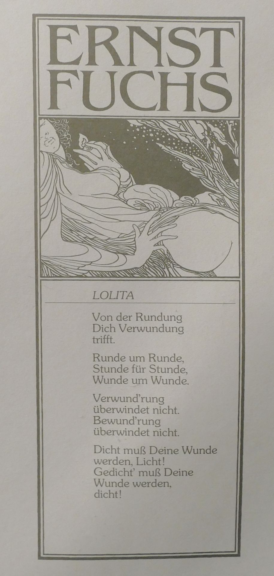 1 Farbserigraphie r.u. bleistiftsign. Ernst FUCHS (wohl 1930 Wien-2015 Ebd.) rüchs. betit. "Lolita" - Bild 4 aus 4