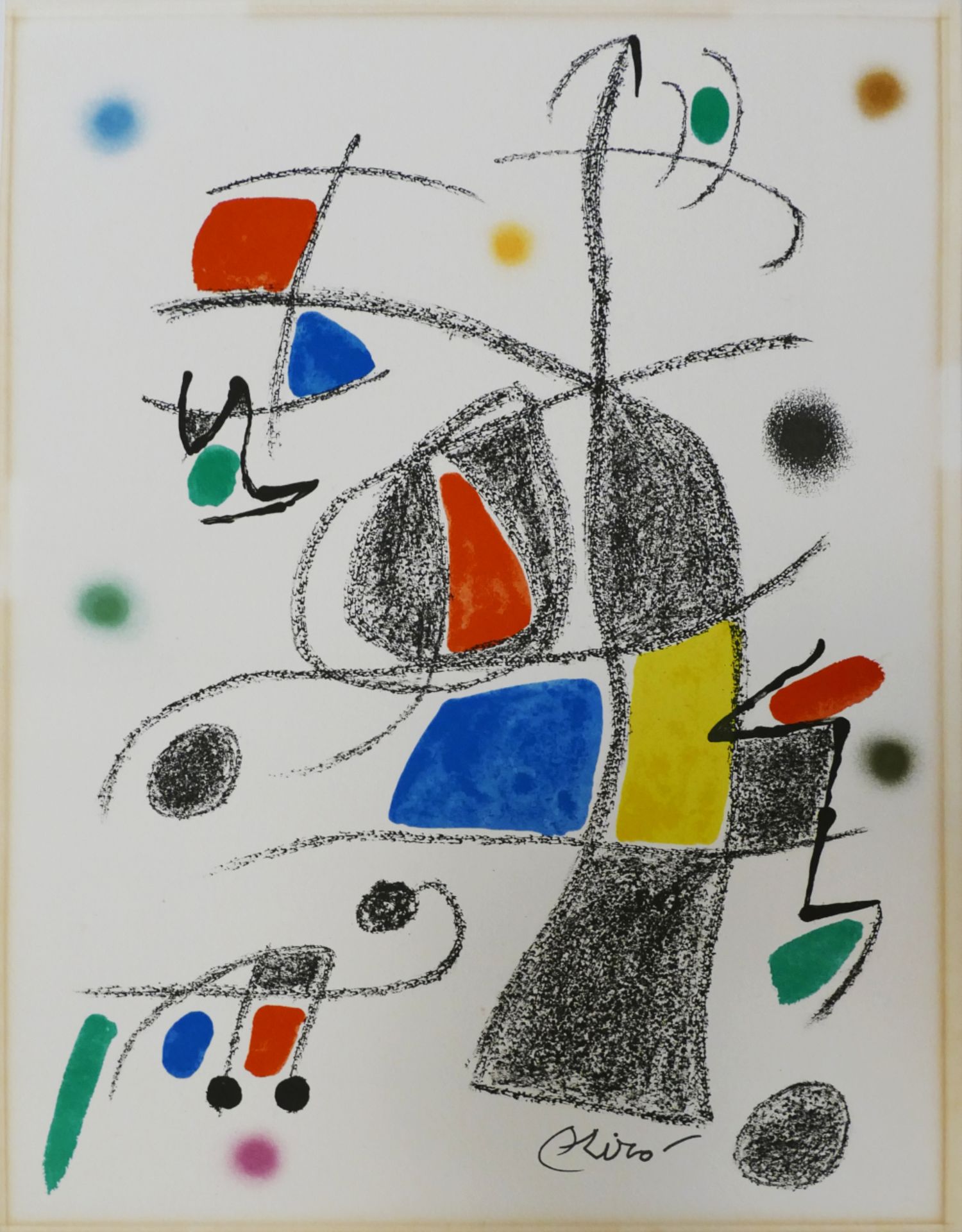 1 Farblithographie r.u. bez. MIRÓ (wohl Joan M. 1893 Barcelona-1983 Palma) "Maravillas con Variacion