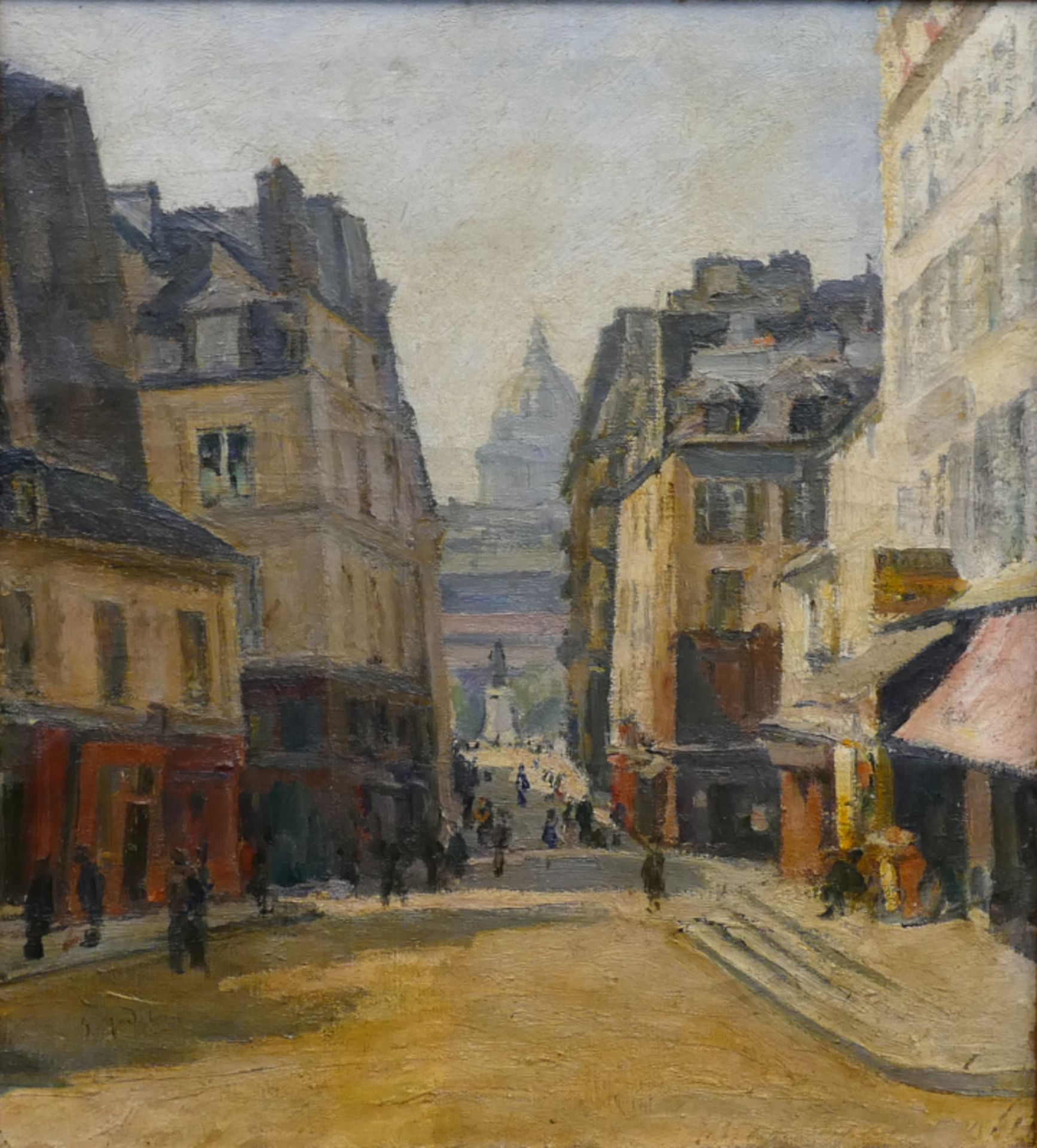 1 Ölgemälde l.u. sign. G. MADELAIN (wohl Gustave M. 1867-1944), "Vue de Paris", 