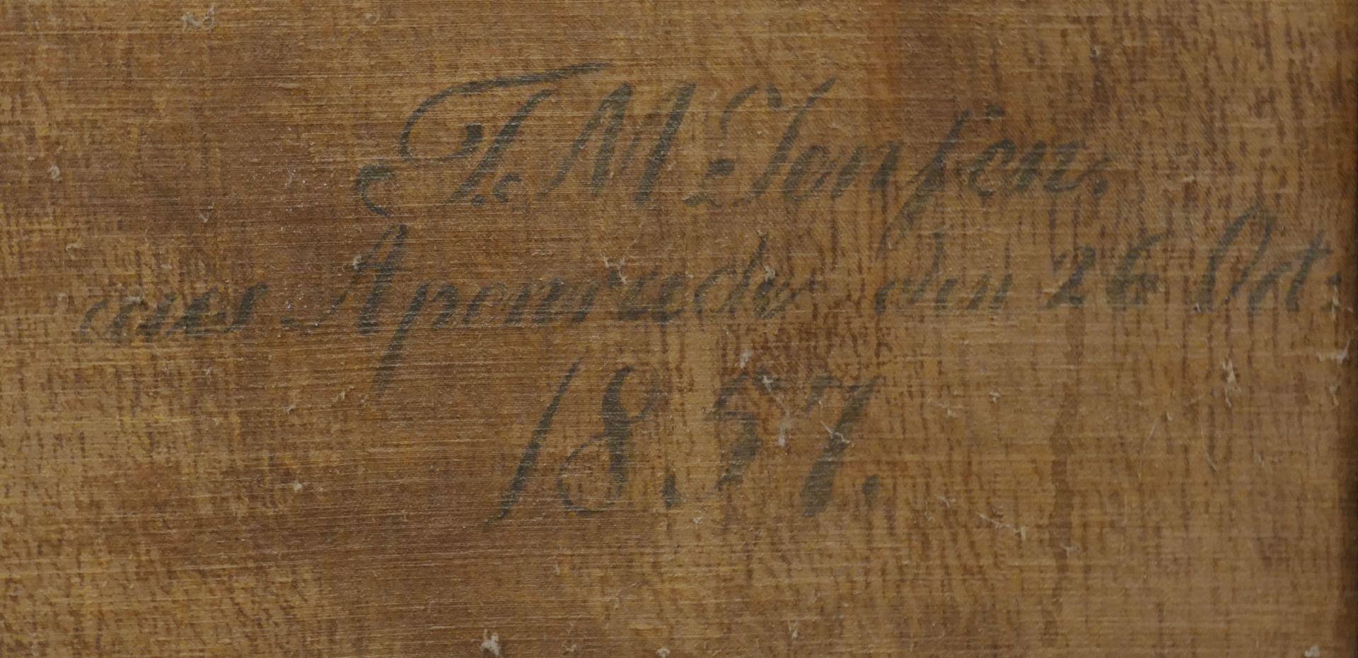 1 Ölgemälde unsign./rücks. bez. J. M. JENSEN (wohl Christian Albrecht J. 1792 Bredstedt/Nordfrieslan - Bild 7 aus 7