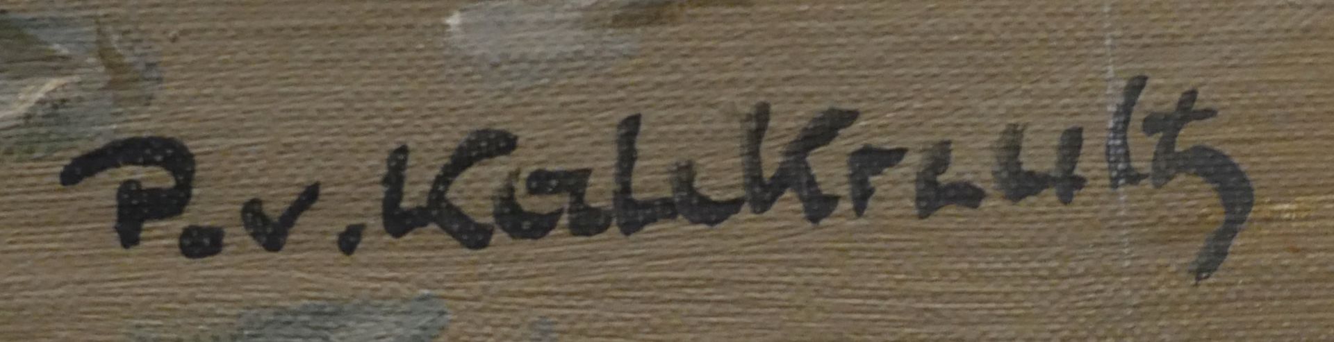 1 Ölgemälde r.u. sign. P. v. KALCKREUTH (wohl Patrick von K. 1898 Kiel-1970 Starnberg), "Stürmische  - Bild 3 aus 4