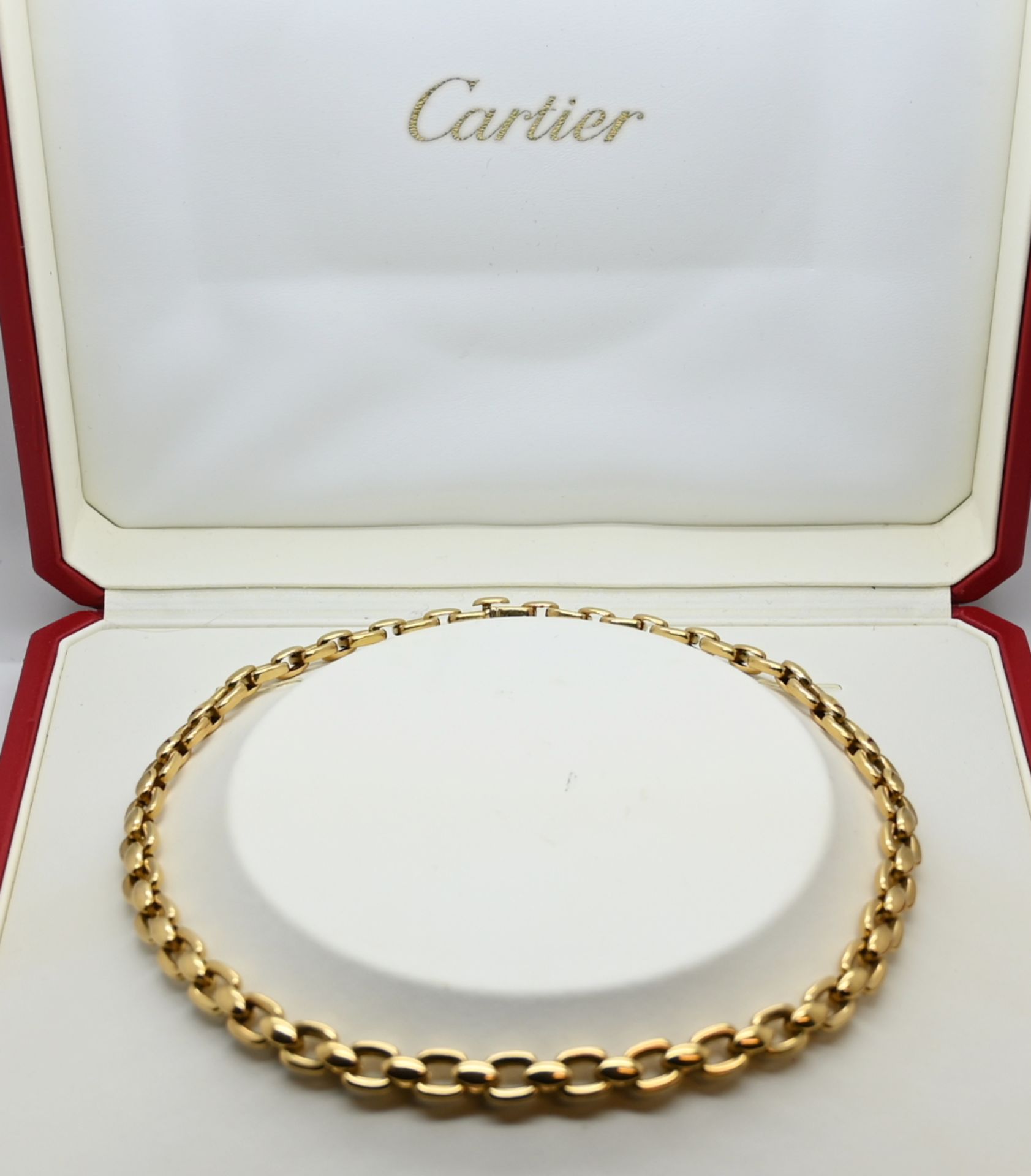 1 Collier GG 18ct. CARTIER, gekauft 1991, num.: B11729, mit Zertifikat und Originalschatulle Asp./Gs - Image 2 of 3