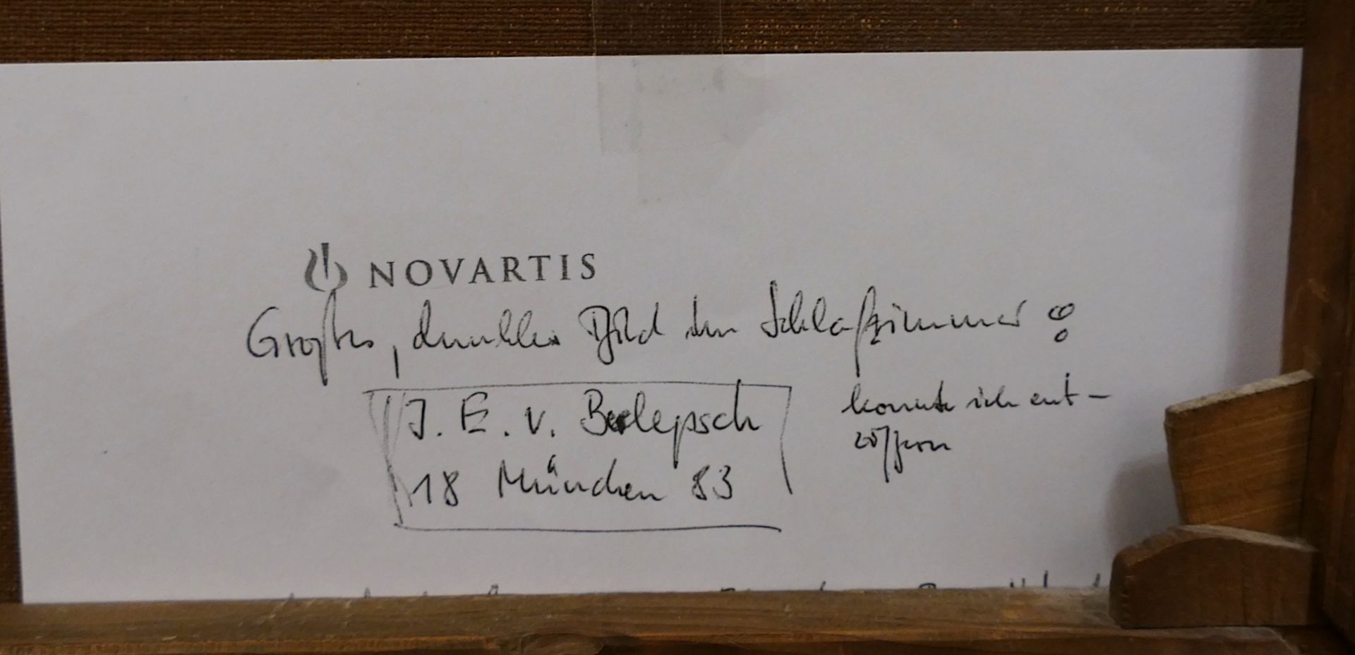 1 Ölgemälde l.u. sign. H. E. v. BERLEPSCH (wohl Hans Eduard VON B.-VALENDAS 1849 Sankt Gallen-1921 M - Image 8 of 8