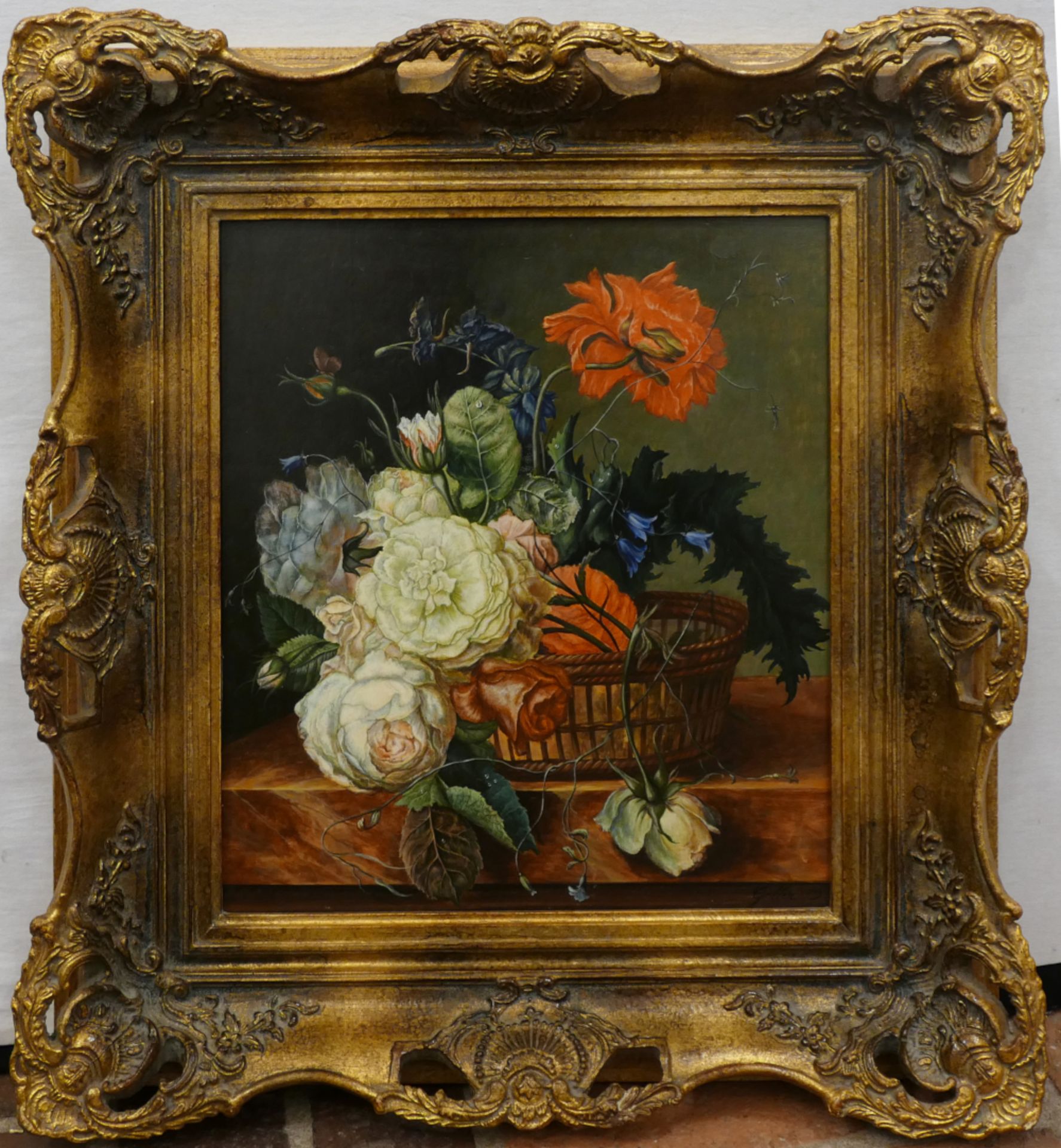 8 Bilder: r.u. sign. GOLLER/Kopie nach Joseph FISCHER (wohl 1761-1843) "Blumenstillleben" r.u. dat. - Image 5 of 6