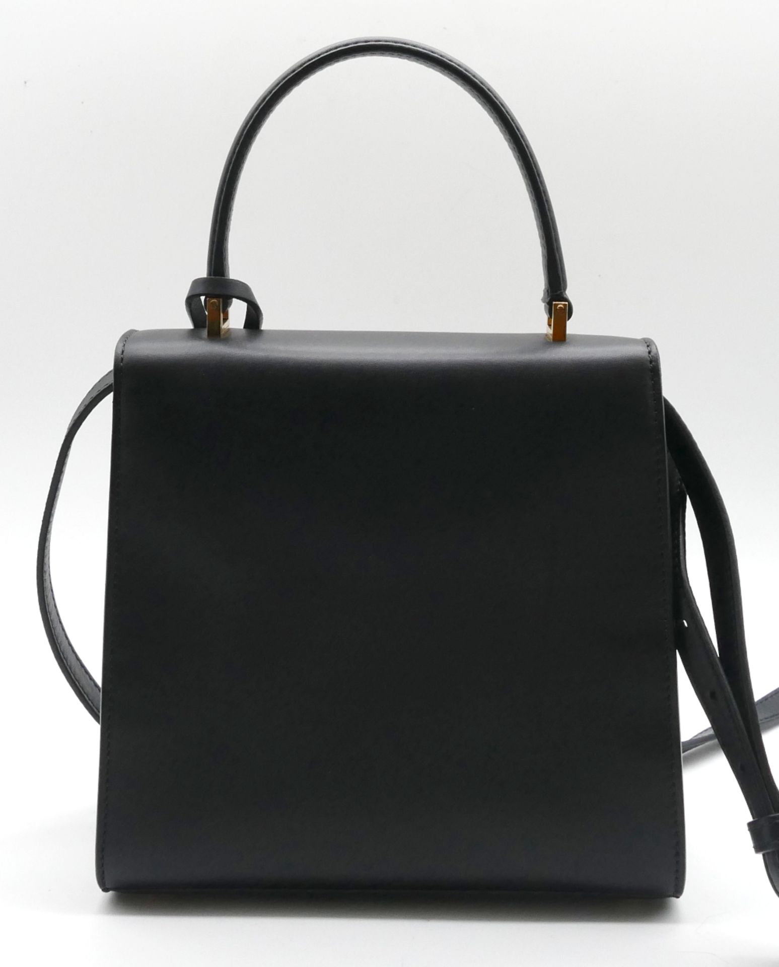 1 Damenhandtasche VERSACE, schwarzes Glattleder, mit Schulterriemen (abnehmbar), mit Schlüssel und S - Image 2 of 2