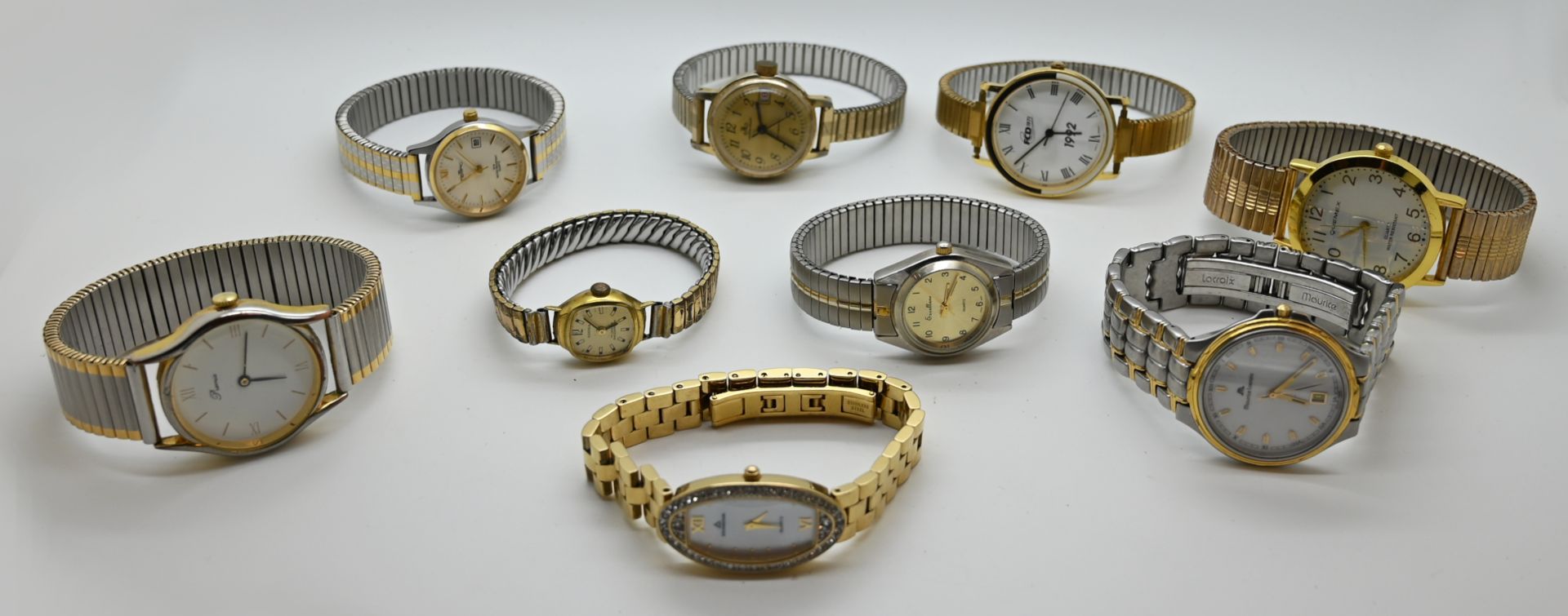 1 Konv. Armbanduhren: verschieden, je Metall z.T. vergoldet, z.T. mit Lederband, je Asp./Tsp./z.T. b - Bild 2 aus 4