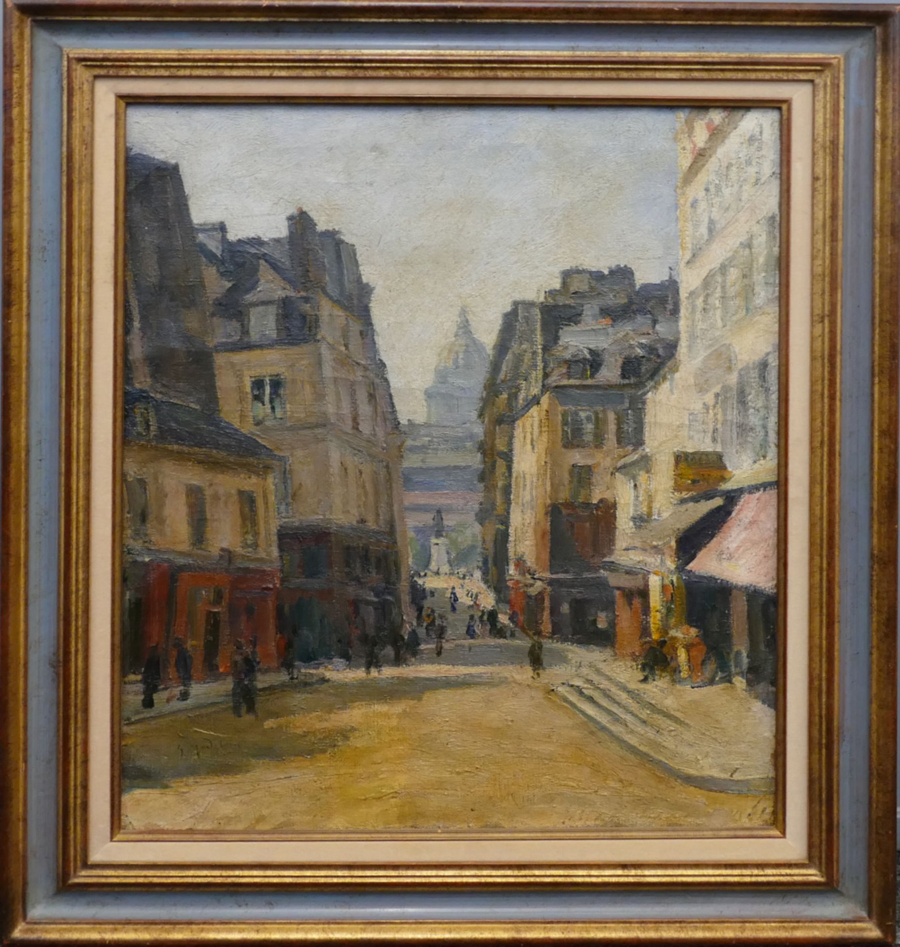 1 Ölgemälde l.u. sign. G. MADELAIN (wohl Gustave M. 1867-1944), "Vue de Paris", - Image 2 of 6