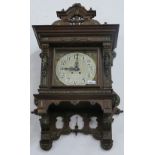 1 Wanduhr Gründerzeit LENZKIRCH Holzgehäuse, Metallziffernblatt, Pendel, ca. H 100cm,