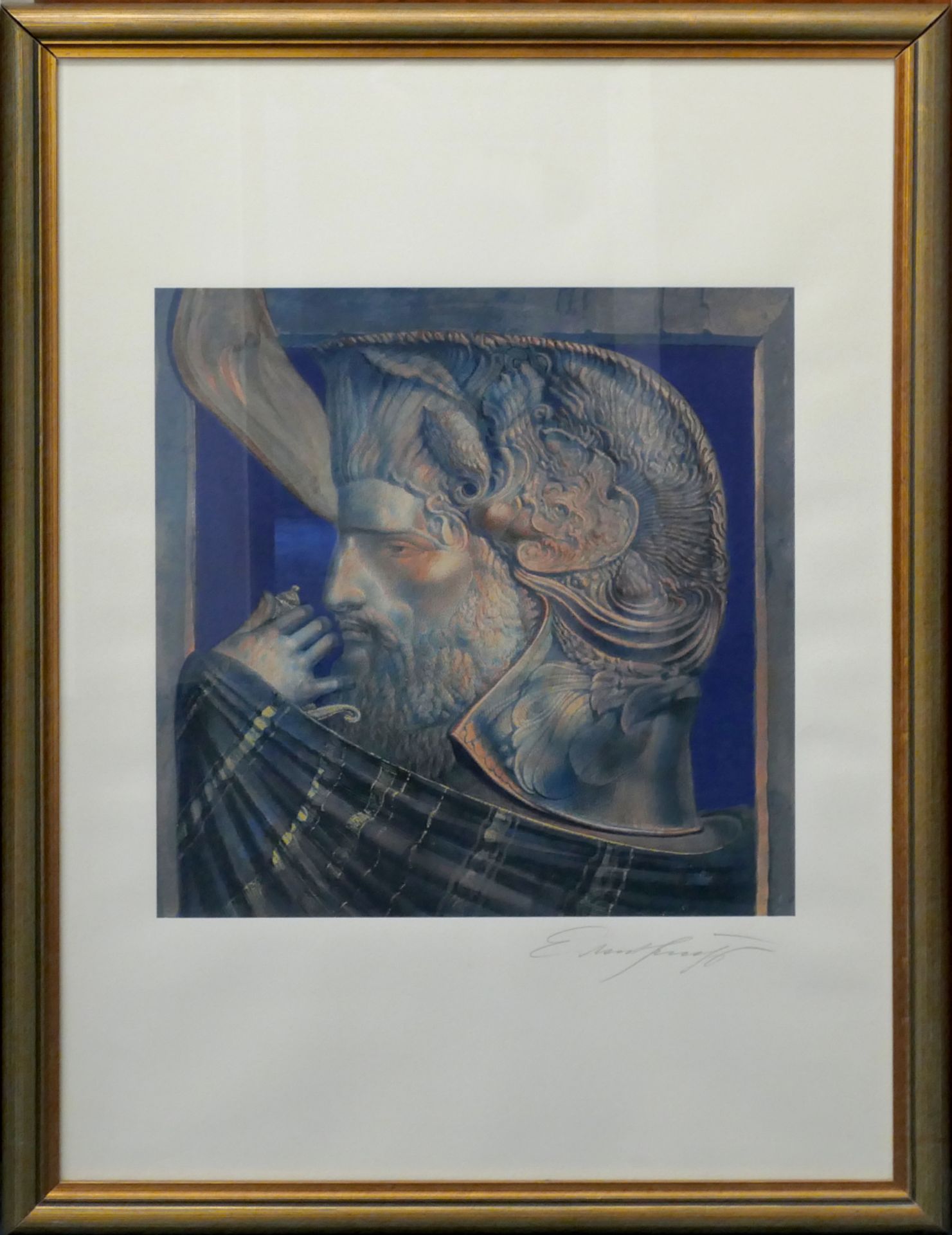 1 Farbserigraphie r.u. bleistiftsign. Ernst FUCHS (wohl 1930 Wien-2015 Ebd.) rücks. betit. "Perseus: - Bild 2 aus 4