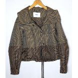 1 Jacke/Blouson FENDI, mit Kapuze, Textil mit Monogramm, italienische Gr. 42, wohl kaum Tsp.