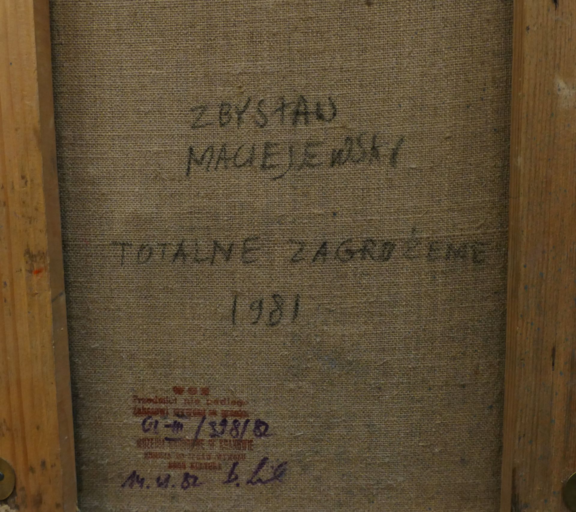 1 Ölgemälde r.u. sign./rücks. zugeschr. Zbyslaw MACIEJEWSKI (wohl Z. Marek M. 1946 Pohulanka/Polen-1 - Image 4 of 4