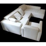 1 Modulsofa mit Armlehnsessel bez.. RIVOLTA e la pelle, Made in Italy,