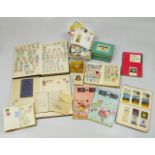 1 Konv. Briefmarken in 3 Alben sowie lose in Box: BRD, DDR, Alle Welt, min. Drittes Reich; 1 Album m