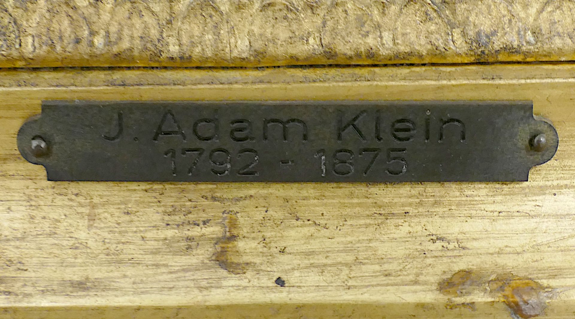 1 Ölgemälde r.u. sign./auf Rahmen bez. Johann Adam KLEIN (wohl 1792 Nürnberg-1875 München) "Reisende - Image 4 of 5