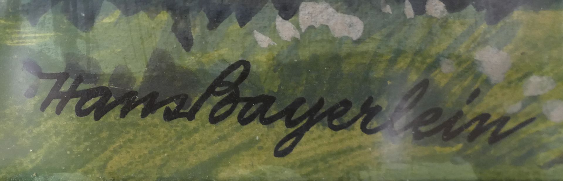 1 Aquarell l.u. sign. Hans BAYERLEIN (wohl 1889 Bamberg-1951 Ebd.) "Das Dorf Pattenhofen im Nürnberg - Image 3 of 4