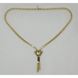 1 Collier GG 14ct., z.T. mattiert, min. Tsp.