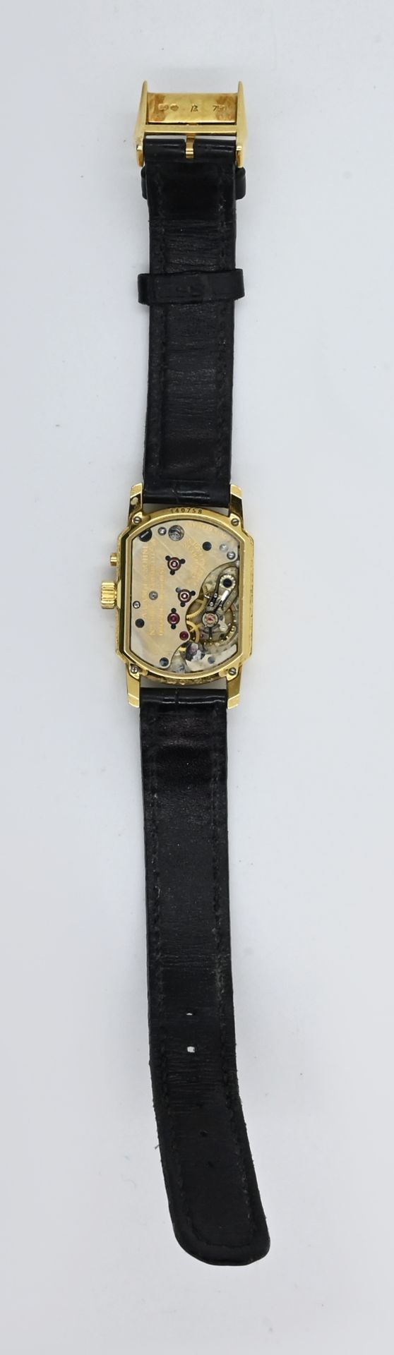 1 Damenarmbanduhr A. LANGE & SÖHNE GG 18ct., mit Original-Lederarmband, Uhr läuft an, Originalschatu - Image 2 of 3