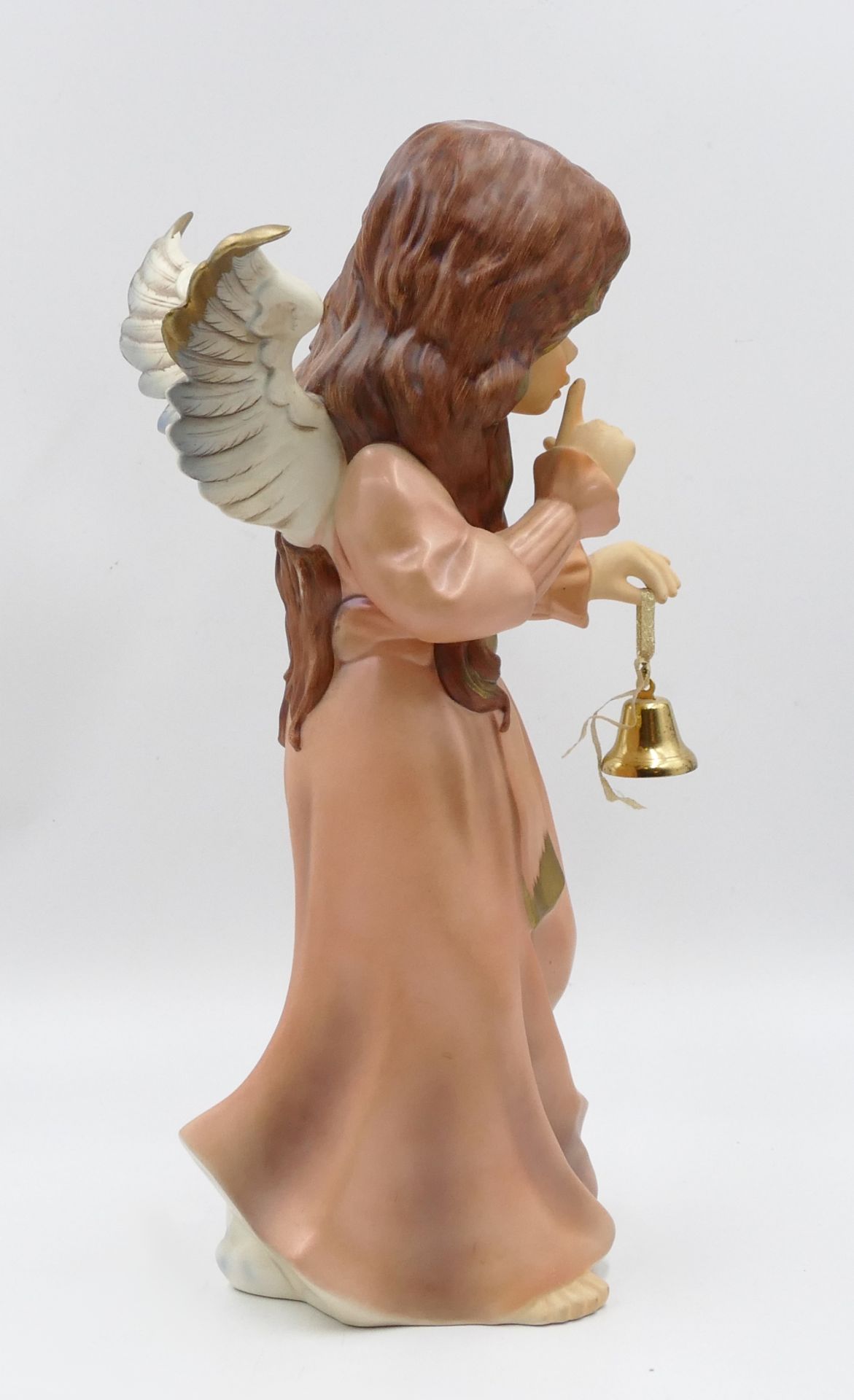 1 Porzellanfigur GOEBEL "Weihnachtsengel mit Glocke" ca. H 45cm, unters. Kaufpreis 399,- z.T. ber., - Bild 4 aus 5