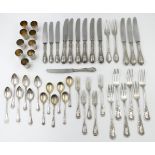 1 Konv. Besteckteile: Silber 800 (ca. 47 Teile), bestehend aus kleinen Löffeln, Messern, Gabeln und