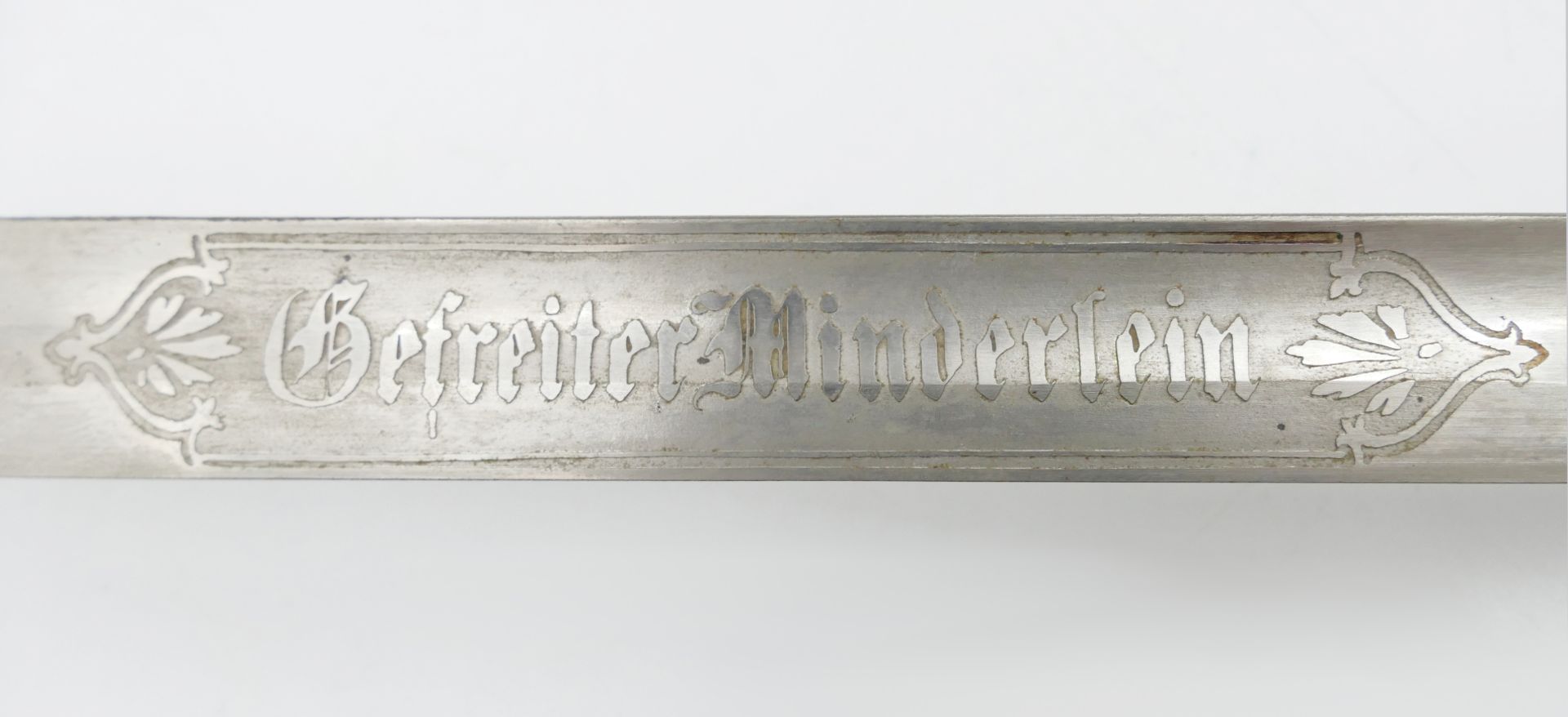 1 Pallasch wohl 1. WK, auf einschneidiger gekehlter Klinge bez. "E&F. HÖRSTER, Solingen" beidseitig - Bild 4 aus 6