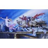 1 Porzellanbild sign. Krausel und rücks. bez. „Die Jagd nach dem Glück (nach Henneberg)“ KPM Pressma