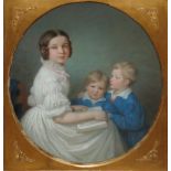 1 Pastell r. mittig sign. und auf Rahmen bez. Johann Lorenz Kreul (1765-1840) und dat. 1839, “3 Gesc