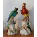 1 Paar Porzellanfiguren Dresden, „Papageien“, H bis ca. 47 cm, Asp.