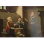 1 Ölgem. Öl/Platte l.u. sign. Kotozzony (?) „Bauern in der Bier-Stube“, H ca. 80 cm, B ca. 93 cm, As