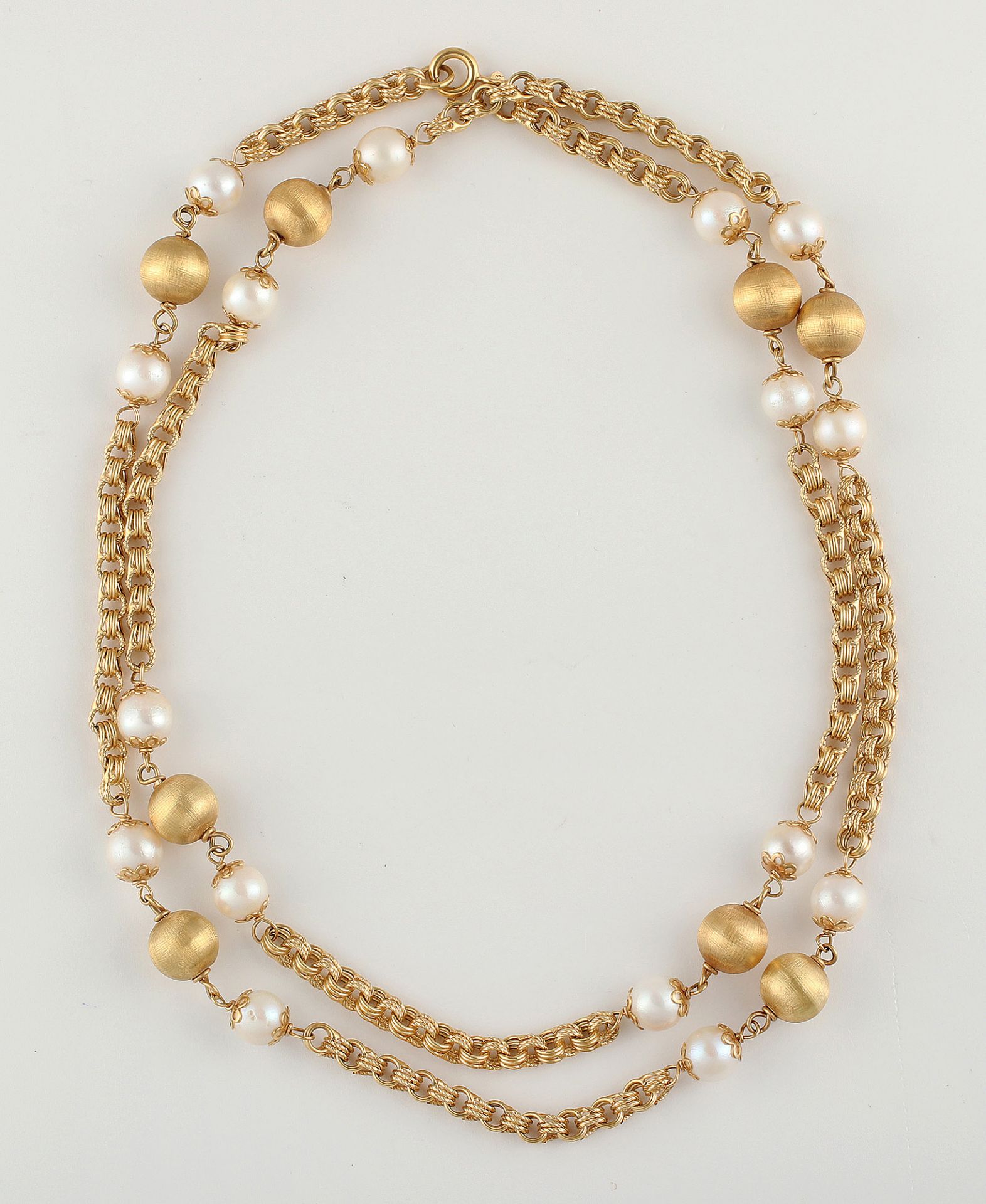 Collier, 750 GG, Gliederdekor