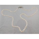 Zuchtperlcollier, aus 89 Perlen