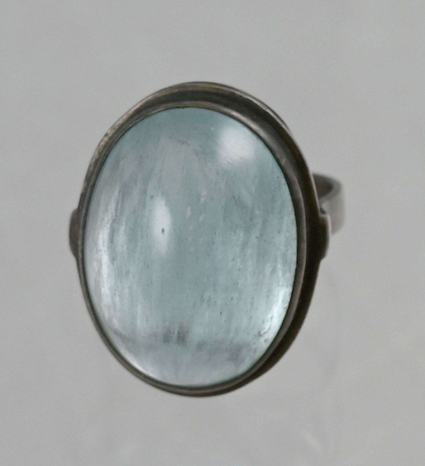 Ring, 835 Silber, besetzt mit einem