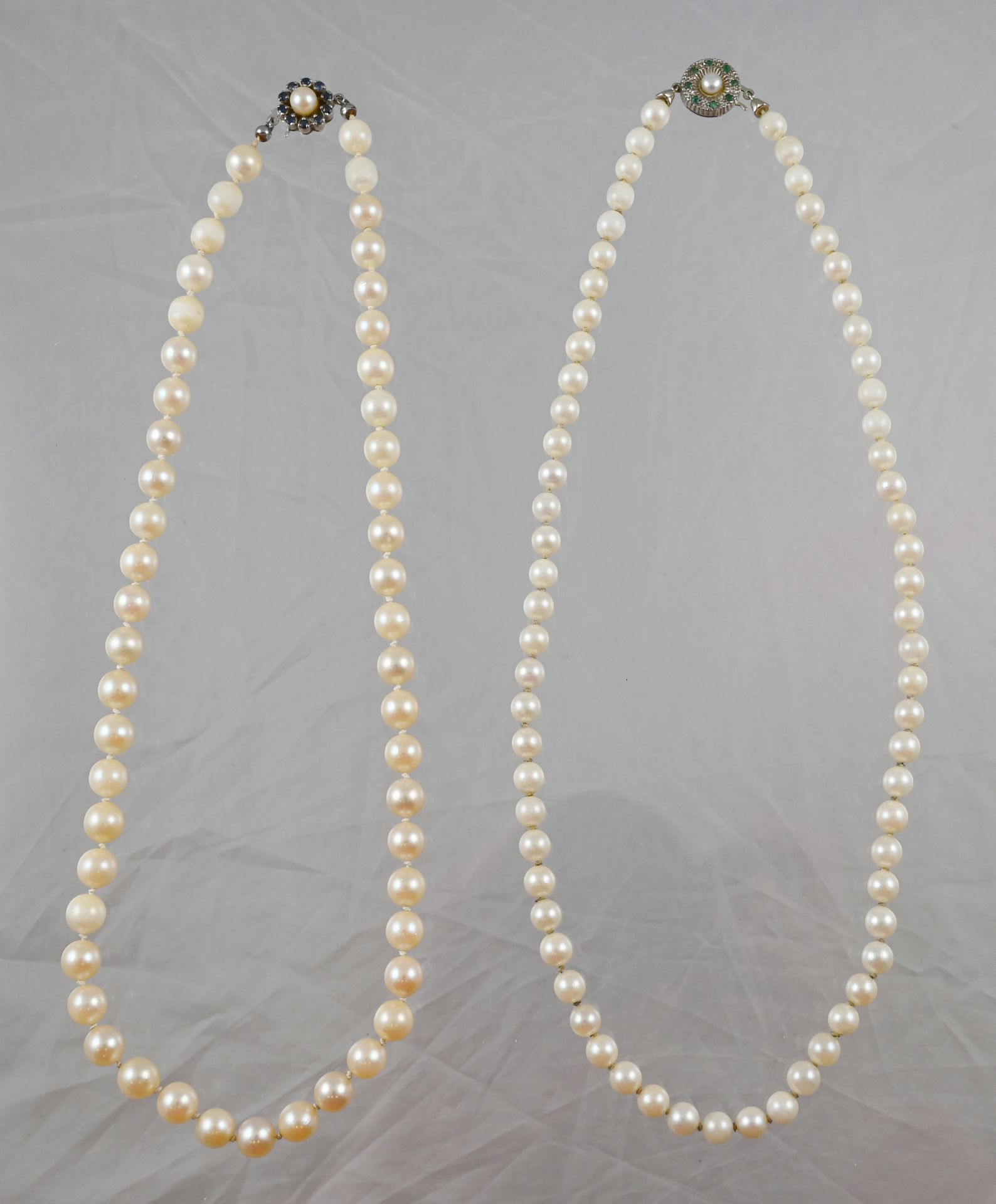 Zuchtperlcollier, aus 51 Perlen