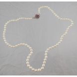 Zuchtperlcollier, aus 89 Perlen