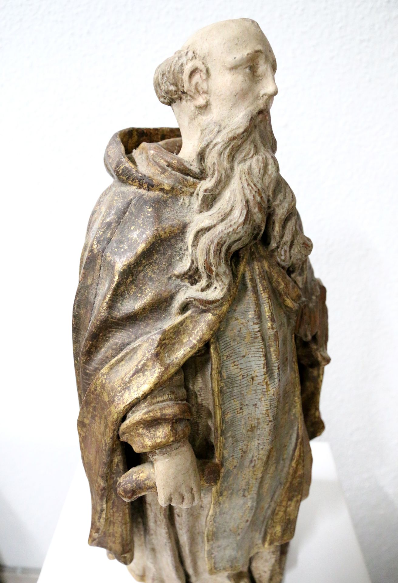 Heiligenfigur/Mönch, Skulptur - Bild 6 aus 7