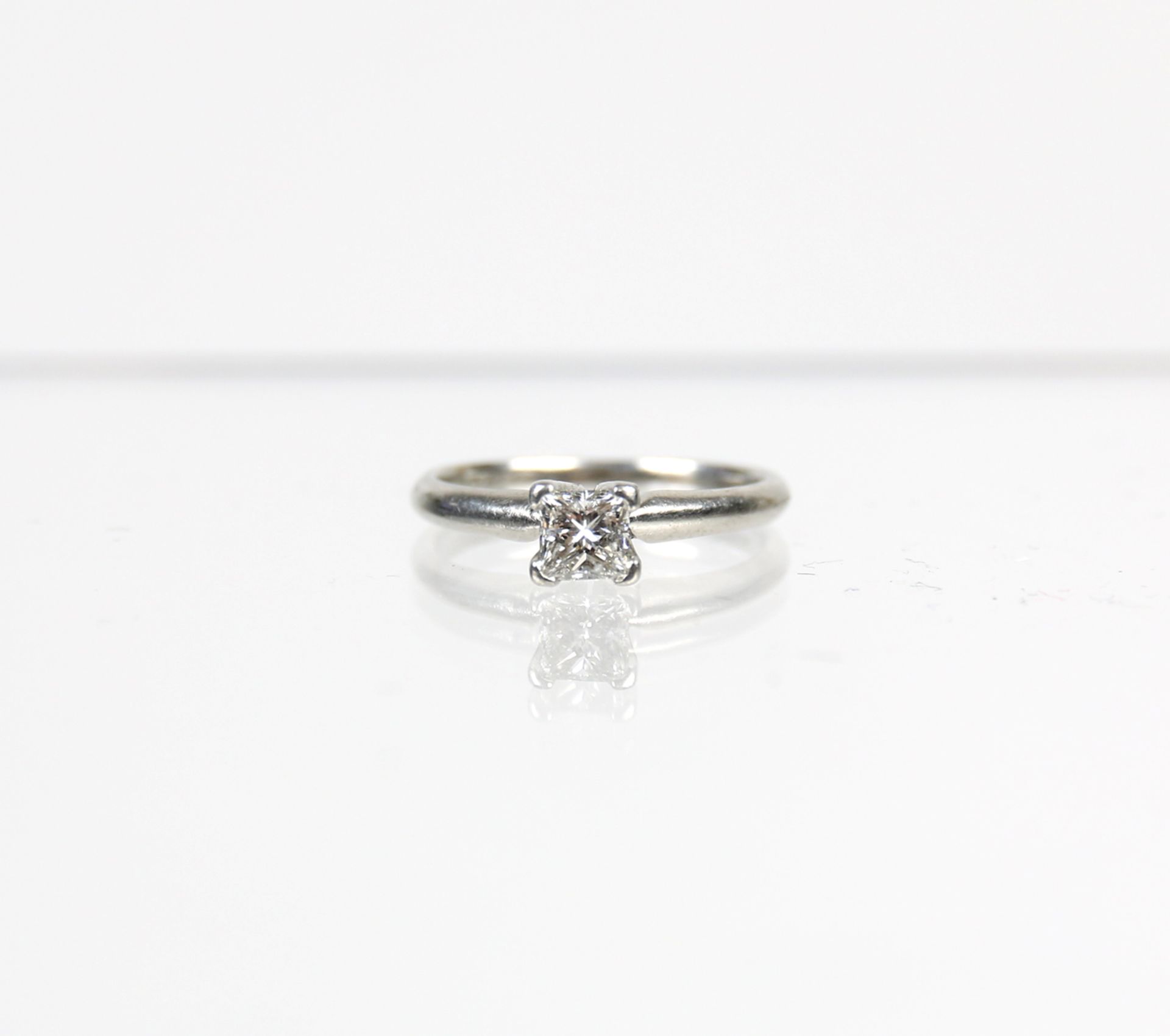 Platin Ring mit Princess-Diamant - Image 6 of 6