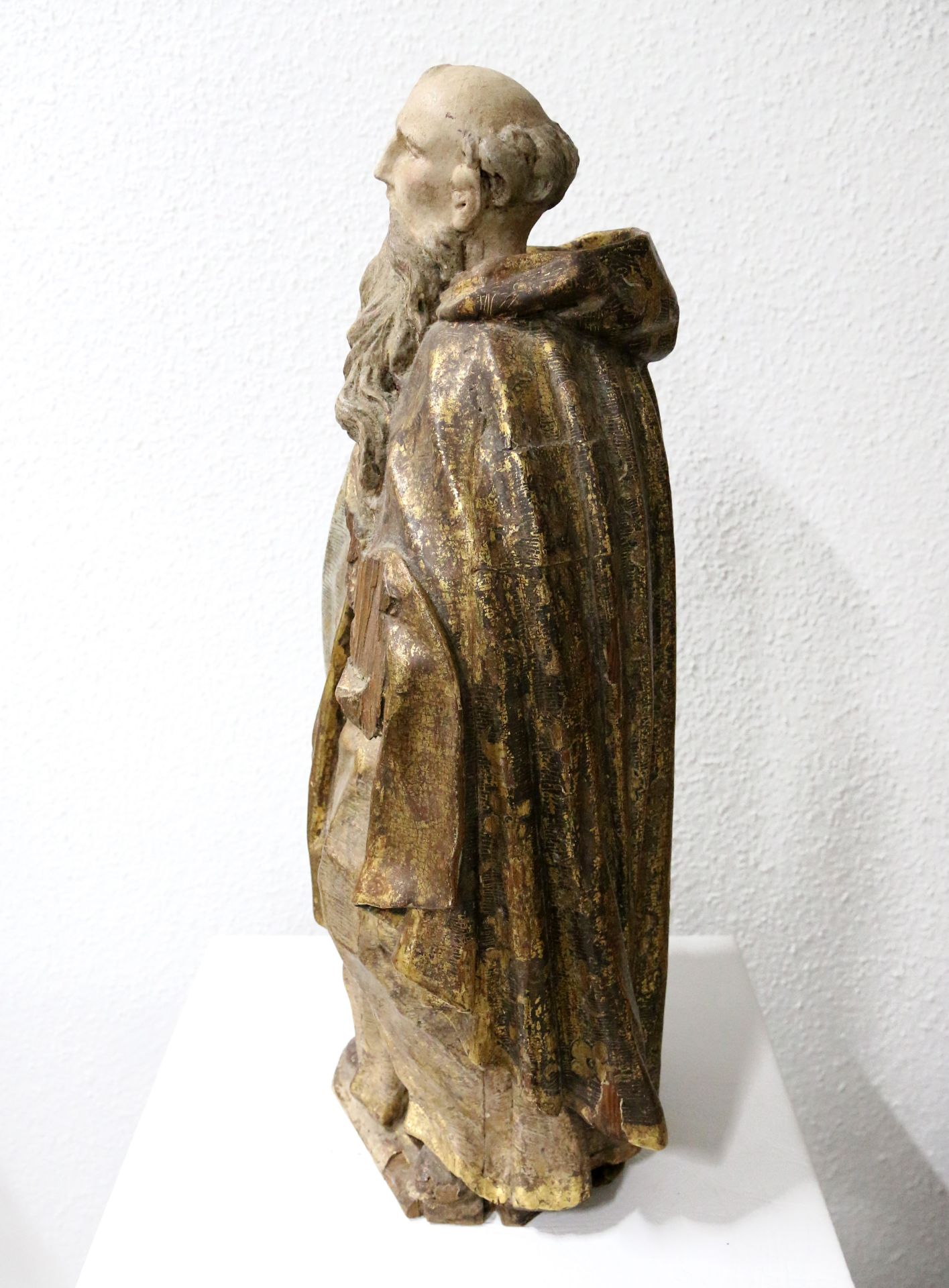 Heiligenfigur/Mönch, Skulptur - Bild 3 aus 7