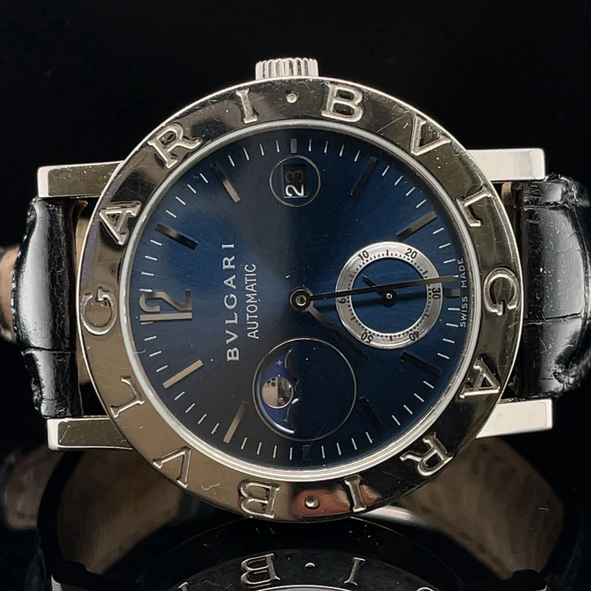 DAU Bulgari Mondphase 18K BB W 38 GL MP