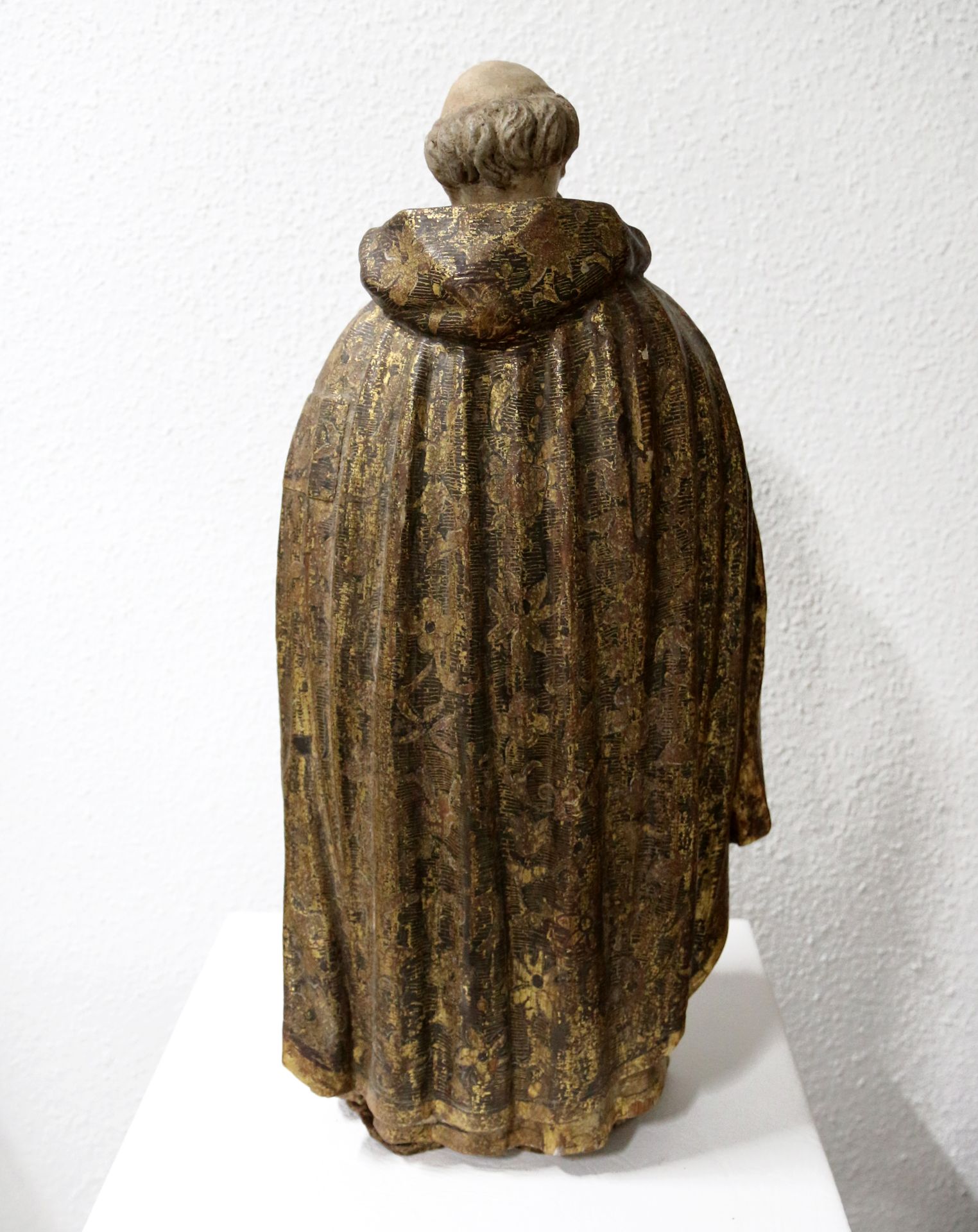 Heiligenfigur/Mönch, Skulptur - Bild 4 aus 7