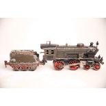 Märklin EE1020 S0 Uhrwerklok intakt. grüngrau mit Lackschäden L38 Z3+