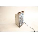 Märklin, Werbeaufsteller mit Glasbild mit Dampflok mit Fassung zum Beleuchten H32cm Z2