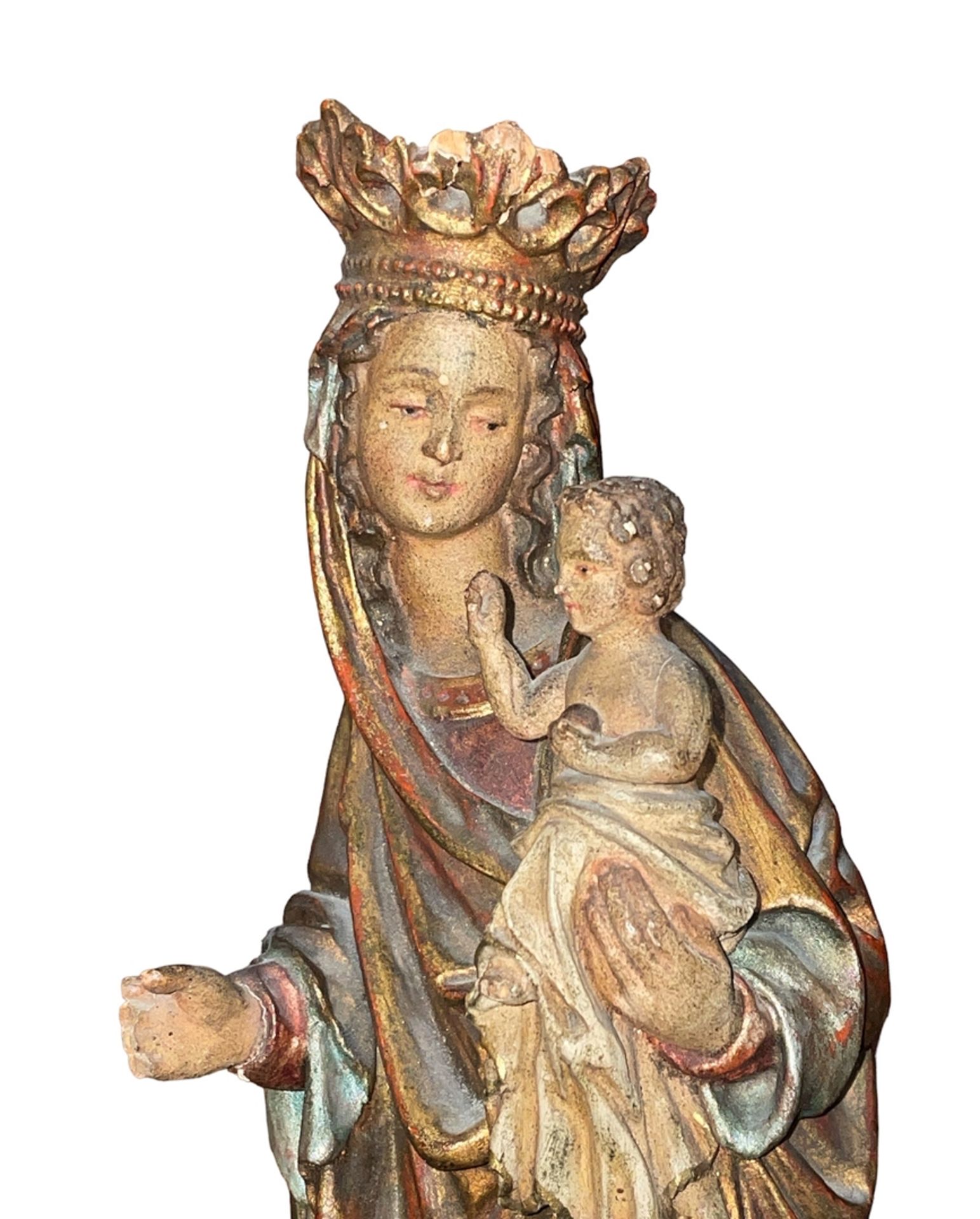 Madonna (Neogotik, ca. 1850) - Image 3 of 7