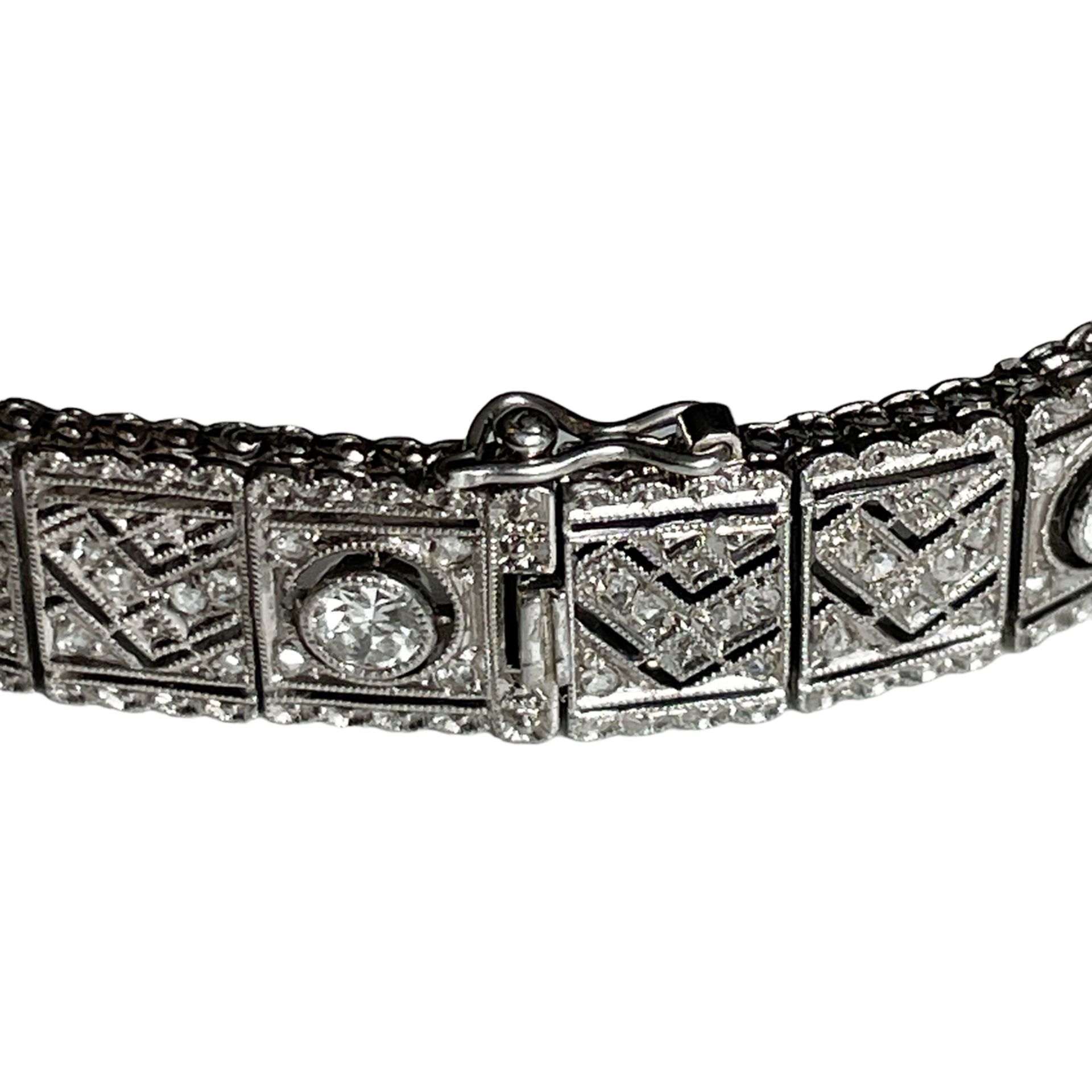 Art-Deco-Diamantarmband (ca. 1925) - Bild 7 aus 8